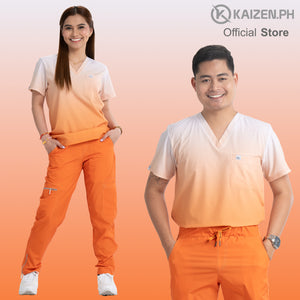 Open image in slideshow, Scrub Suit 4th Gen KSS4G-02 OMBRE Welt Chest Pocket Top, 6-pockets Zipper Expandable Hem Pants
