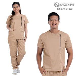 Open image in slideshow, Scrub Suit 1st Gen KSS-48 Zipper Collection, 11-inch zipper opening Top, 5-pocket Pants
