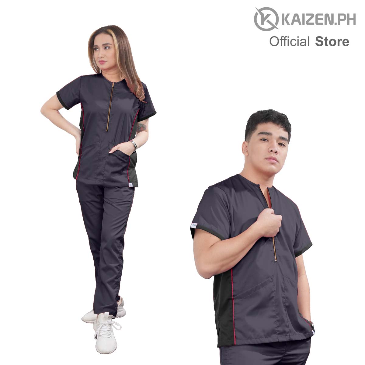 KSS-15 Tri-Color Half Zipper Series – Kaizen.PH Healthcare Apparel