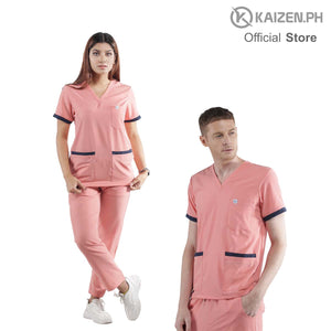 Open image in slideshow, 2nd Gen Scrub Suit KSS2G-09 2-TONE 3-PIPING POCKETS TOP, 3-POCKET NON-JOGGER PANTS SERIES
